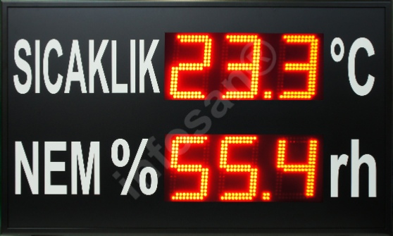 Alarmlı sıcaklık nem tabelası, Fabrika sıcaklık nem göstergesi, Röle kontak çıkışlı, Röle çıkışlı sıcaklık nem tabelası Alarmlı sıcaklık nem tabelası, Fabrika sıcaklık nem göstergesi, Röle kontak çıkışlı, Röle çıkışlı sıcaklık nem tabelası
