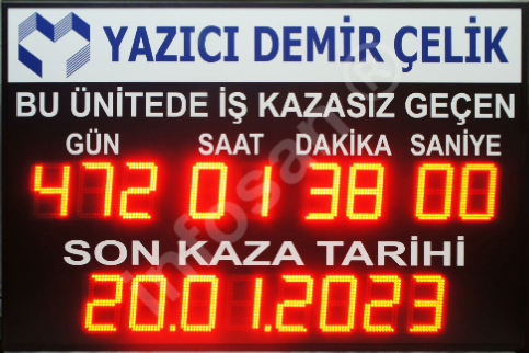 Kazasız geçen gün sayısı panosu, Kazasız iş günü tabelası Kazasız geçen gün sayısı panosu, Kazasız gün sayısı panoları, Kazasız geçen iş günü sayısı panosu, Kazasız iş günü tabelası, Kazasız geçen gün sayısı panosu fiyatları