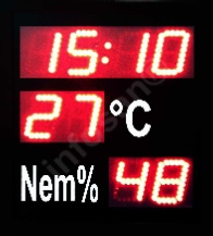 Dijital LED Saat sıcaklık nem ölçüm ve gösterim panosu Dijital LED Saat sıcaklık nem panosu, Saat sıcaklık nem LED tabela, Saat derece nem LED tabela, Saat derece nem LED pano, Saat termometre nem LED tabela, Saat termometre nem LED pano, Saat termometre nem LED gösterge
