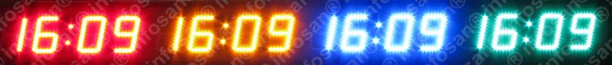 Dijital LED saat, Büyük boy duvar saati Dijital LED saat, Büyük boy LED duvar saati, Fabrika duvar saati, LED saat tabela, Renkli LED saat, Büyük LED saat