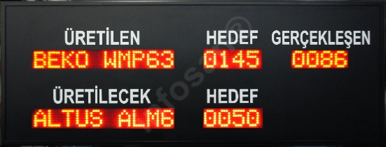 Fabrika LED andon, Fabrika üretim hattı bilgi panosu, Fabrika hedef üretim bilgi panosu Fabrika LED andon, Fabrika üretim hattı bilgi panosu, Fabrika hedef üretim bilgi panosu, Andon bilgi tabelası, Fabrika LED yazı, Fabrika üretim sayacı, Fabrika üretim hattı bilgi ekranı