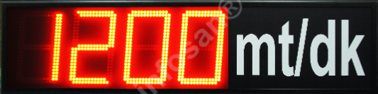 Fabrika hat hızı panosu, Üretim hattı hız göstergesi, Dijital hat hızı göstergesi Fabrika hat hızı panosu, Üretim hattı hız göstergesi, Enkoder girişli hat hızı panosu, , Üretim sayacı, Konveyor hız göstergesi
